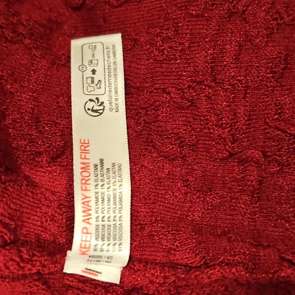 ANTHROPOLOGIE Celandine Puckered Side-Slit Maxi Skirt Dark Red NWT MSRP 98 Sz M - Picture 10 of 10